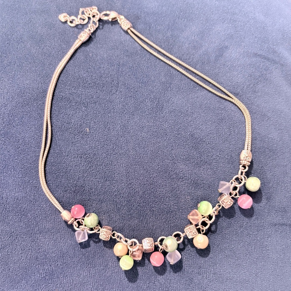 Brighton Silver Multicolor Beaded Necklace